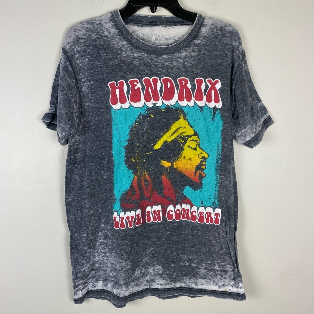 Jimi Hendrix Gray Short Sleeve Tee sz Medium Rock Tee